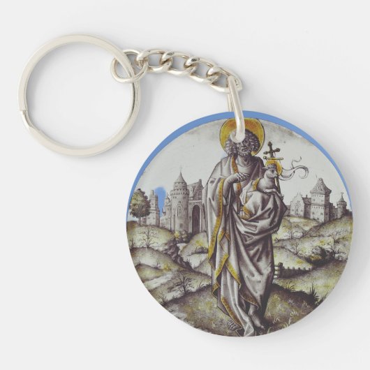 Rondel met Johannes de Doper Sleutelhanger (Voorkant)