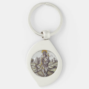 Rondel met Johannes de Doper Sleutelhanger