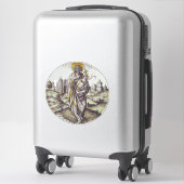Rondel met Johannes de Doper Sticker (Koffer)