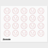Rondemachtsticker - Blush roze Ronde Sticker (Vel)