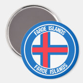 Rondemailm van de Faeröer Magneet (Voorkant / Achterkant)