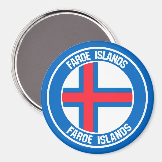 Rondemailm van de Faeröer Magneet (Voorkant / Achterkant)