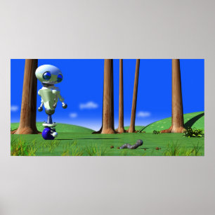 RONDER EEN WORM TE KIJKEN POSTER