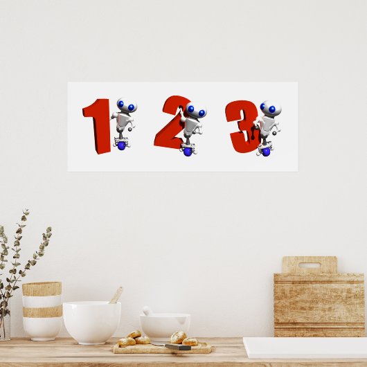 RONDER MET NUMMERS POSTER (Keuken)