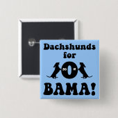 rondes voor Obama Vierkante Button 5,1 Cm (Voorkant /achterkant)
