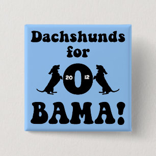 rondes voor Obama Vierkante Button 5,1 Cm