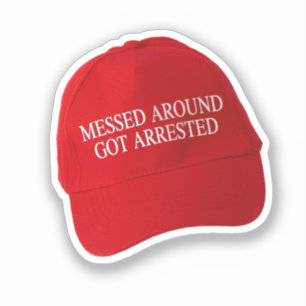 Rondgeknoeid werd gearresteerd sticker