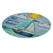 Rondglanzend ontwerp van driftwood-band snijplank (Hoek)