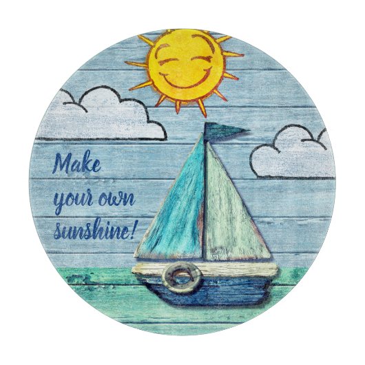 Rondglanzend ontwerp van driftwood-band snijplank (Voorkant)