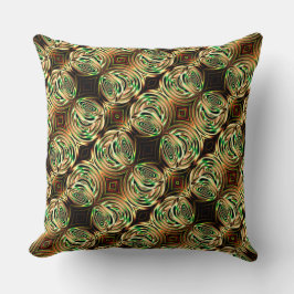 Rondgoud en groene metalen of glashandgreep kussen