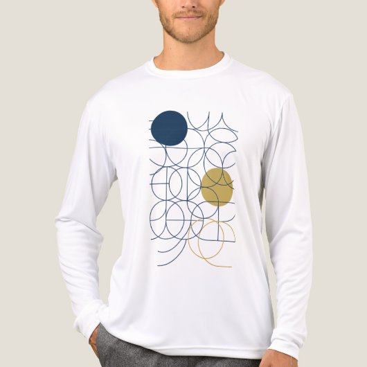 rondingen en cirkels art Mannen Tri-Blend Shirt (Voorkant volledig)