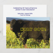 Rondje tijd!  Heilige koe - Western-feestje Kaart (Voorkant / Achterkant)