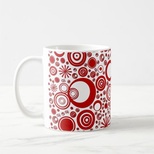 Rondjes, Mok met rode witte koffie (Links)