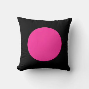 Rondkleurige kleuren - Hot Pink en Black Kussen