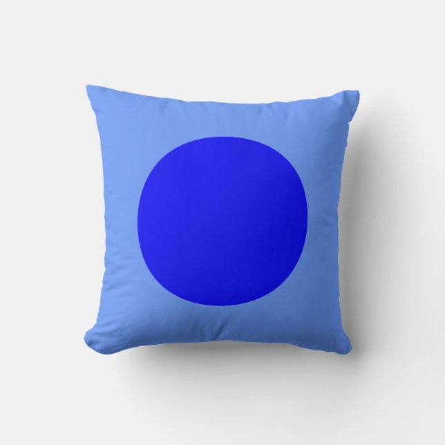 Rondkleurige kleuren - schaduwen van blauw kussen (Voorkant)