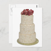 Rondlaagse bruiloft briefkaart (Voorkant / Achterkant)