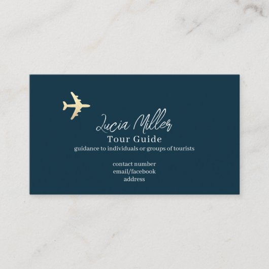 Rondleiding en reizen visitekaartje (Voorkant)