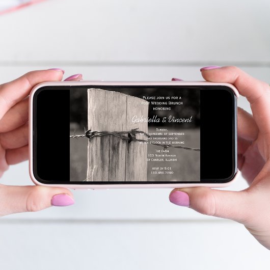 Rondleiding Landelijke Omheining Na Bruiloft Brunc Kaart