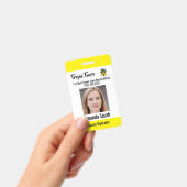 Rondleidingsgids Foto ID Geel Badge (Handheld)