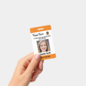 Rondleidingsgids Pasfoto Oranje Badge (Handheld)