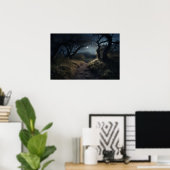 Rondloop op het wikkelpad door bossen poster (Thuiskantoor)