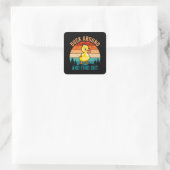 Rondlopen En Uitvinden Vierkante Sticker (Tas)