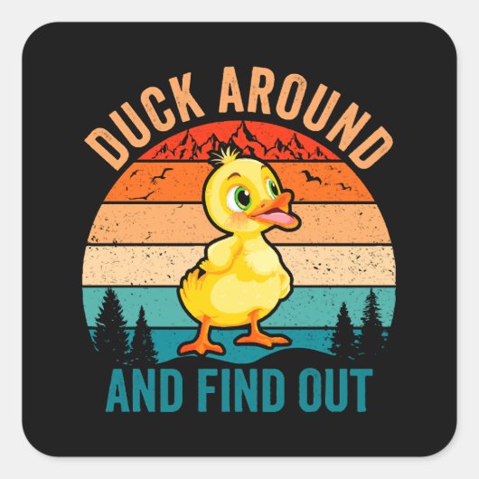 Rondlopen En Uitvinden Vierkante Sticker (Voorkant)