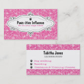 Rondlopen van sparkle en shine Dog : Visitekaartje (Voorkant / Achterkant)