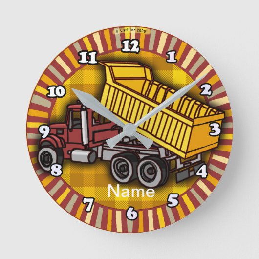 Rondo Dump Truck clock Ronde Klok (Voorkant)