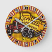 Rondo Dump Truck clock Ronde Klok (Voorkant)