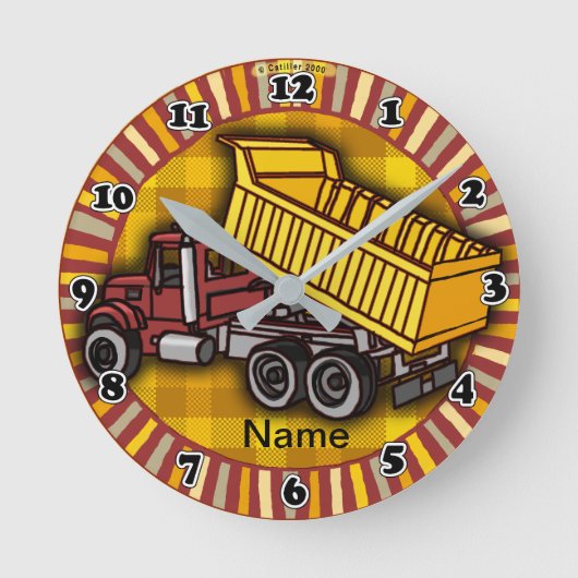 Rondo Dump Truck clock Ronde Klok (Voorkant)