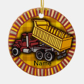 Rondo Dump Truck Keramisch Ornament (Voorkant)