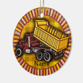 Rondo Dump Truck Keramisch Ornament (Links)