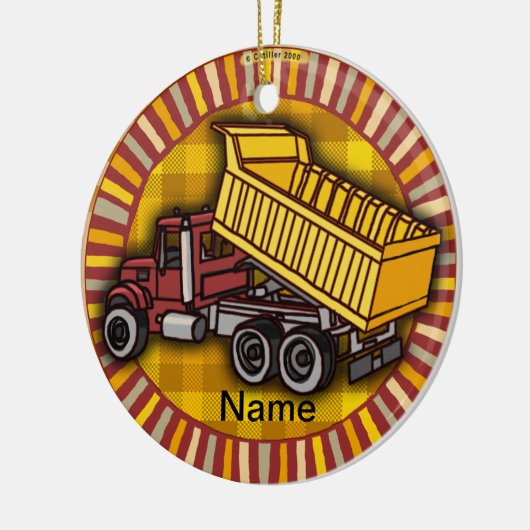 Rondo Dump Truck Keramisch Ornament (Links)