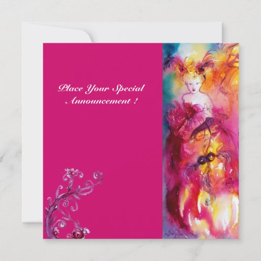 RONDO IN LAGOON, Sweet Sixteen Masquerade Party Re Kaart (Achterkant)