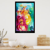 RONDO IN LAGOON / Twee vrouwen , Venetiaanse Masqu Poster (Keuken)