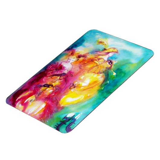 RONDO IN LAGOON / Venetiaans Maskerbal Magneet (Linkerzijde)