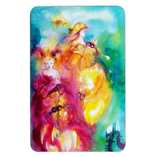 RONDO IN LAGOON / Venetiaans Maskerbal Magneet (Verticaal)