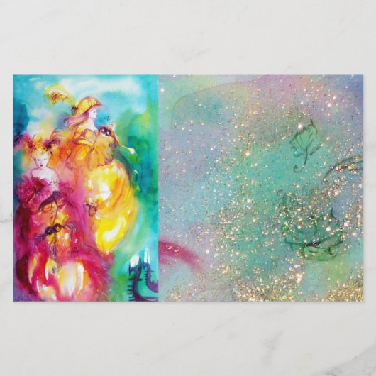 RONDO IN LAGOON/Venetiaanse Masquerade Ball Briefpapier (Voorkant)