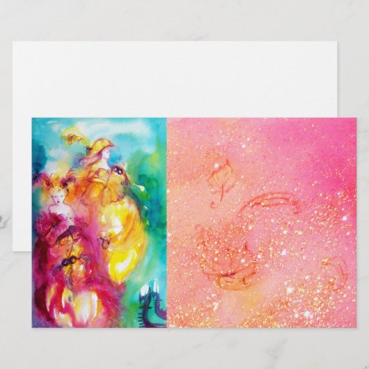 RONDO IN LAGOON/Venetiaanse Masquerade Ball Briefpapier (Voorkant / Achterkant)