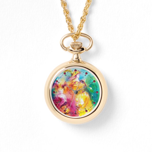 RONDO IN LAGOON/Venetiaanse Masquerade Ball Horloge (Voorkant)