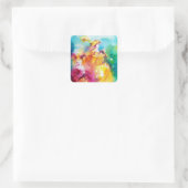 RONDO IN LAGOON/Venetiaanse Masquerade Ball Vierkante Sticker (Tas)