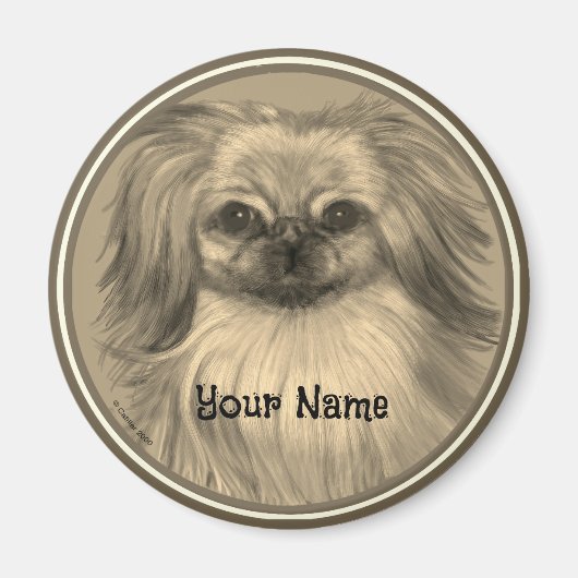 Rondo Pekingees-magneet Magneet (Voorkant)