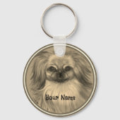 Rondo Pekingese dog sleutelhanger (Voorkant)