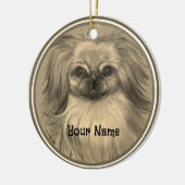 Rondo Pekingese hond ornament (Links)