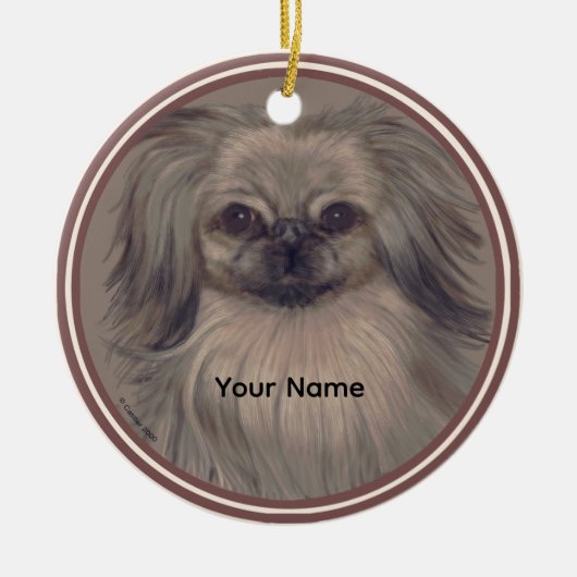 Rondo Pekingese ornament (Voorkant)
