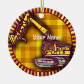 Rondo Power Shovel Keramisch Ornament (Voorkant)
