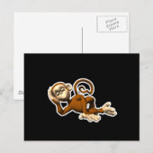 rondom aap briefkaart (Voorkant / Achterkant)