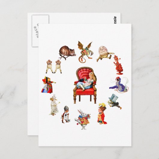 Rondom Alice door het kijkglas Briefkaart (Voorkant / Achterkant)