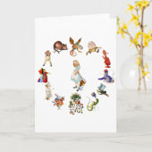 Rondom Alice in Sprookjesland Kaart (Gele Bloem)